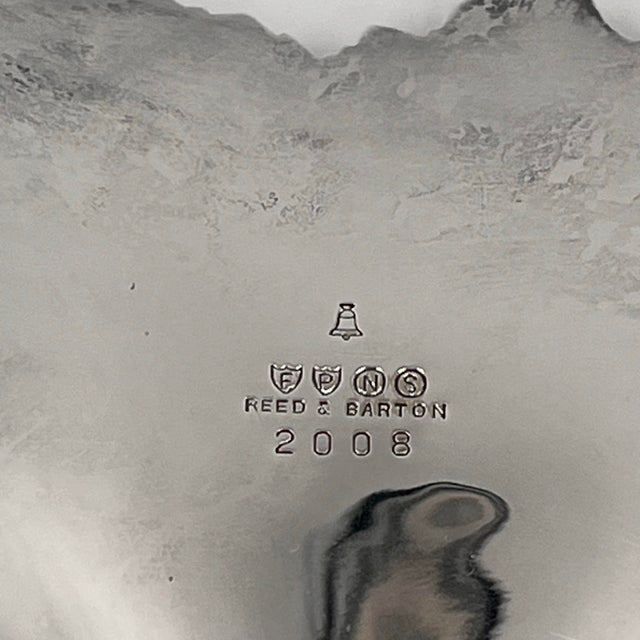 Vintage Reed & Barton XLarge Silverplate Scallop Shell Serving Dish, Shrimp Cocktail, Appetizers, Hors Oeuvres Holloware For Sale - Image 10 of 12