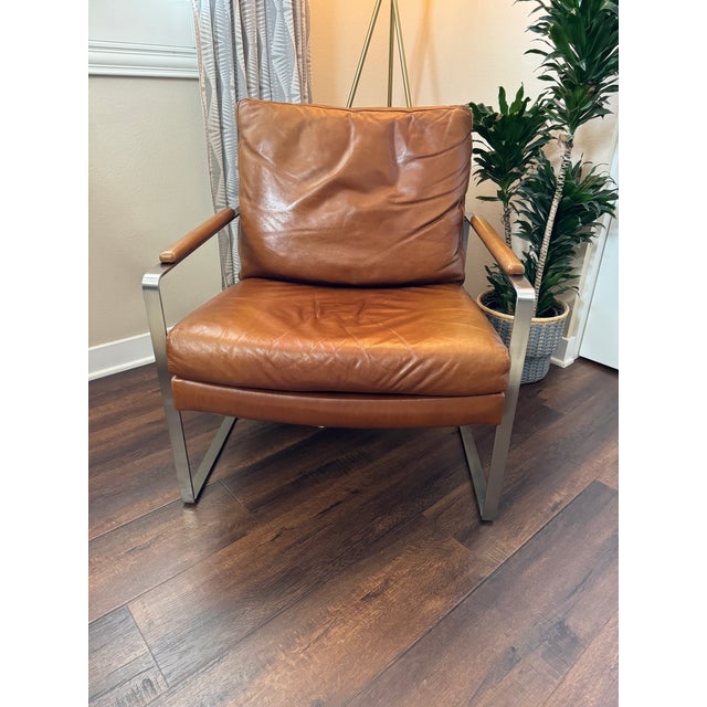 Leather pottery barn chair cheap
