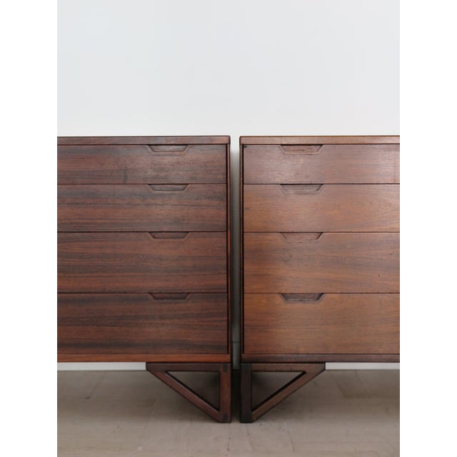 Dark Wood Chest of Drawers from Svend Langkilde, Denmark, 1960s, Set of 2 For Sale - Image 6 of 18