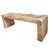 Tan Coastal Modern Washed Teak Wave Bench For Sale - Image 8 of 8