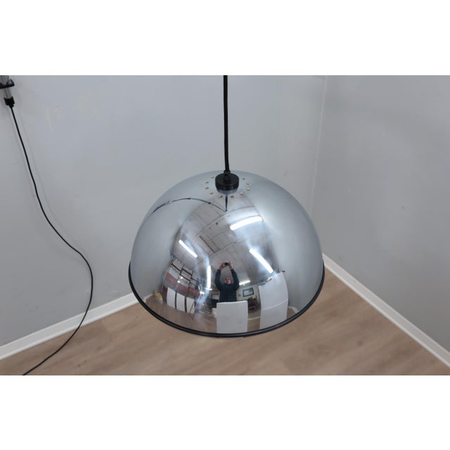 Black Vintage Extendable Hanging Chrome Wall Lamp, 1970s For Sale - Image 8 of 12