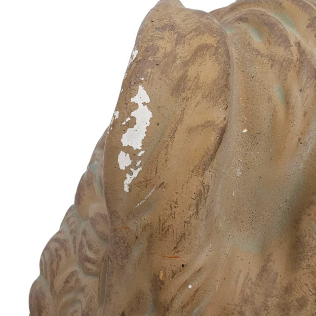 Brown Vintage Ceramic Long-Haired Bunny Rabbit Figurine – Brown Lop Ear 15 Inch For Sale - Image 8 of 13