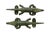 Hollywood Regency Green Brass Alligator Door Handles - A Pair For Sale - Image 3 of 5