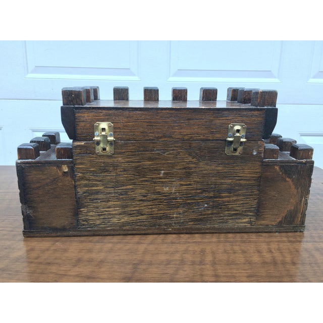 Vintage Wooden Castle Jewelry Box Chairish