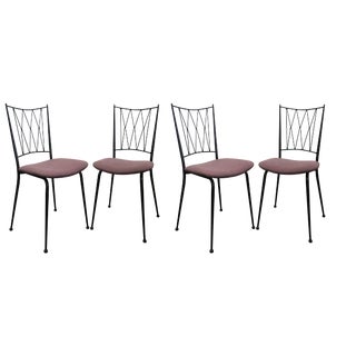 French Black Lacquered Chairs, 1950s, Set of 4 For Sale