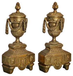 19th Century French Louis XVI Style Chenets, Set of 2