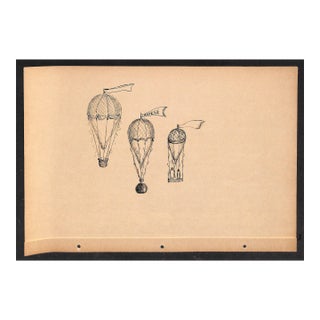 Lanvin Paris Arpege Perfume Bottles W/ Balloons C1950s Artwork For Sale