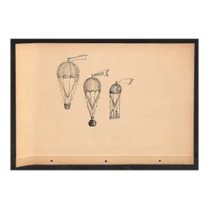 Lanvin Paris Arpege Perfume Bottles W/ Balloons C1950s Artwork