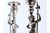 Silver Candlesticks with Halberdiers on Pedestal, Engraved Plant Elements and Embossed Feet, Set of 2 For Sale - Image 5 of 9