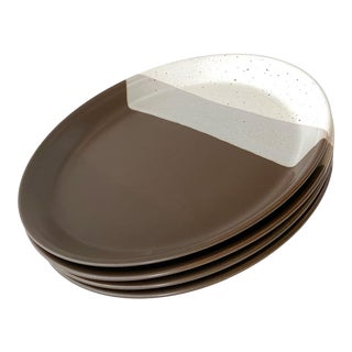 Vintage Mikasa Ben Seibel Designed Stoneware Pottery Plates - Set of 4 For Sale