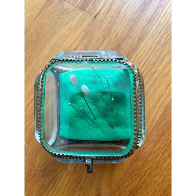 Antique French Ormolu & Beveled Glass Jewelry Casket Box For Sale - Image 4 of 7