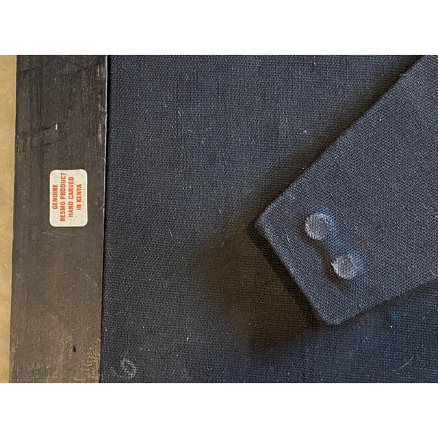 African Besmo Folk Art Embellished Wood Frame - Black With Metal Lizards & Red Beads For Sale In Seattle - Image 6 of 11