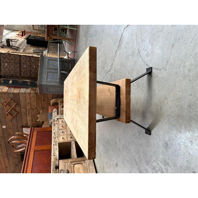 Wood and Metal Coffee Table, 1950s For Sale - Image 4 of 6