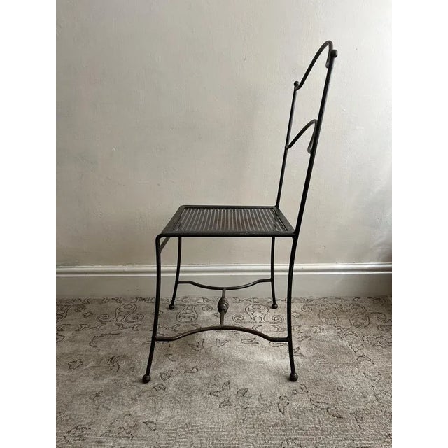 1950s Mid-Century Perforated Sheet Steel Chair, France, 1950s For Sale - Image 5 of 9