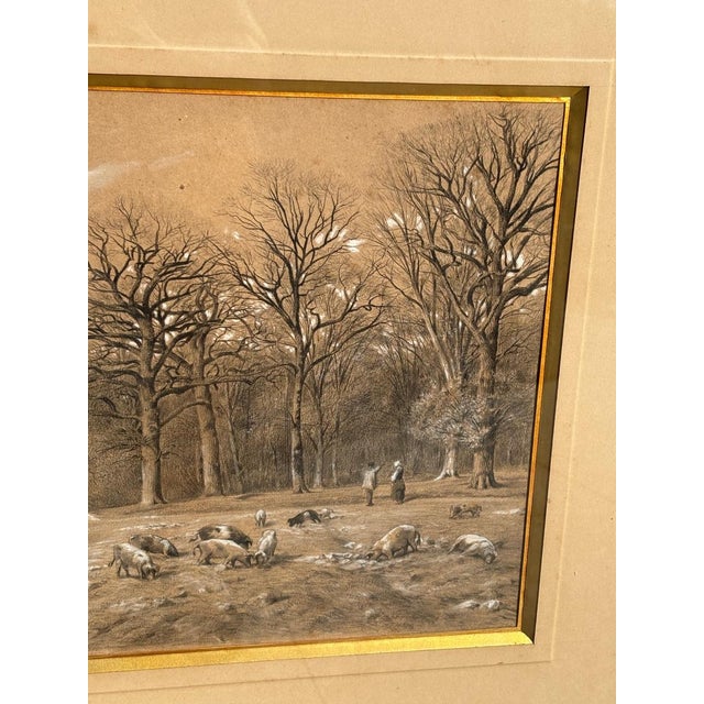 François Émile Michel, Large Drawing, 1828, Pencil For Sale - Image 6 of 11