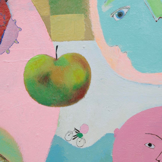 Wouter Stips, Poetic Family Scene with Horse, 2006, Oil on Canvas, Framed For Sale - Image 8 of 10