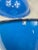 Vintage Blue Enamel Metal Mixing Bowls-A Pair For Sale In New Orleans - Image 6 of 11