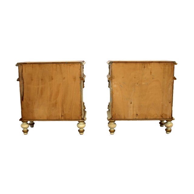Venetian Style Lacquered Bedside Tables, Set of 2 For Sale - Image 5 of 8