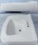 1948 Vintage Art Deco White Vitreous China Pedestal Sink in Excellent Condition For Sale - Image 12 of 18