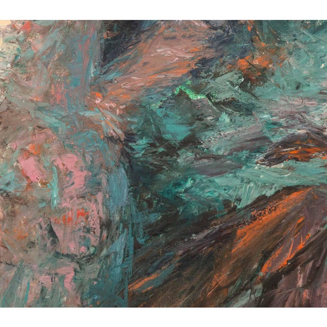 Off-white Marcia Godosky Figural Abstraction Oil on Canvas For Sale - Image 8 of 9