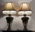 Late 20th Century Neoclassical Silver Tone Gilt Wood Lamps With Lamp Shades - a Pair For Sale - Image 12 of 13