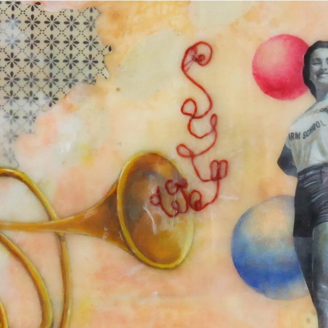 This is a one of a kind original surrealist figurative encaustic wax painting by San Diego artist, Tiffany Bociek. It's...