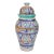 Early 20th Century Handmade Colorful Moroccan Ceramic-Art Lidded Vase For Sale