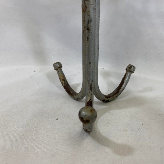 Vintage Rustic Hanging Metal Miners Basket With Hooks From England - Circa 1930’s For Sale - Image 9 of 12