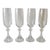 Mikasa Ritz Crystal Champagne Flutes, Set of 4 | Chairish