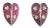 Discover the epitome of elegance with these estate 18K white gold earrings, artfully designed in a romantic heart shape....
