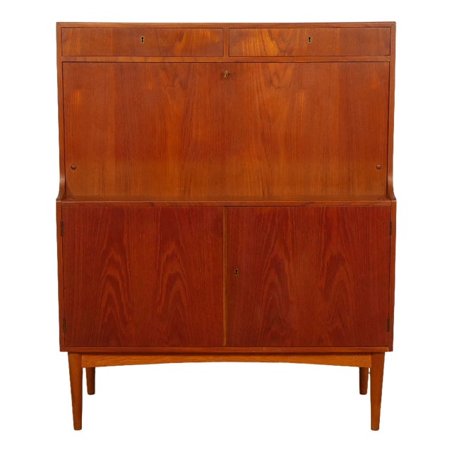 Vintage Teak Bar Cabinet by H. P. Hansen, 1960s For Sale
