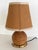 Wood Italian Rattan Table Lamp with Brass Details from Vivai del Sud, 1970s For Sale - Image 7 of 10
