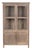 Extra Large Vintage Teak Wood Cabinet | Antique Indian Glass Armoire | Wabi Sabi Storage Display | Rustic Home Decor For Sale