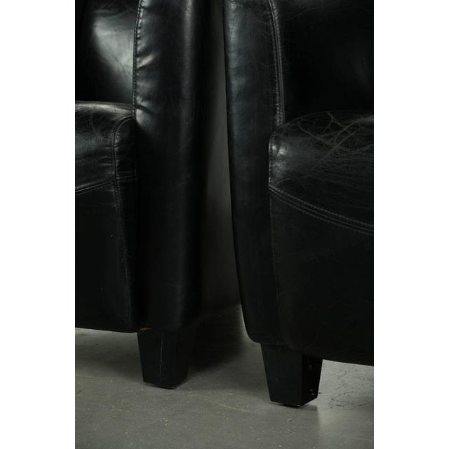 Black Cowhide Aviator Armchairs, Set of 2 For Sale - Image 13 of 14