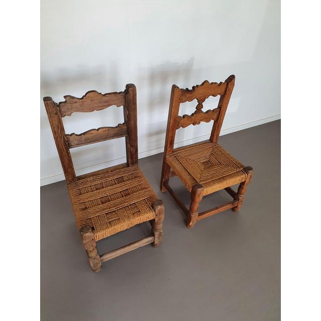 Brutalist Rope Chairs, Mid-1900s, Set of 2 For Sale - Image 5 of 16
