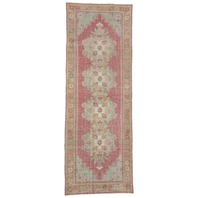 Textile Mid 20th Century Vintage Turkish Runner-3′3″ × 9′2″ For Sale - Image 7 of 7