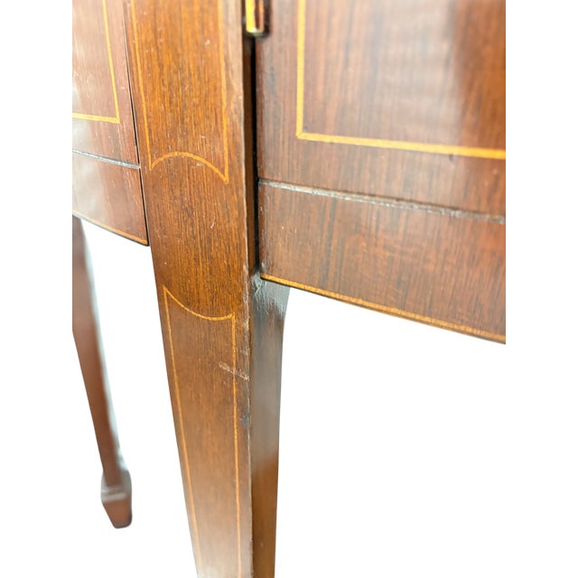 Late 20th Century Baker Furniture Federal Style Inlaid Mahogany Demilune Sideboard Buffet For Sale - Image 17 of 18