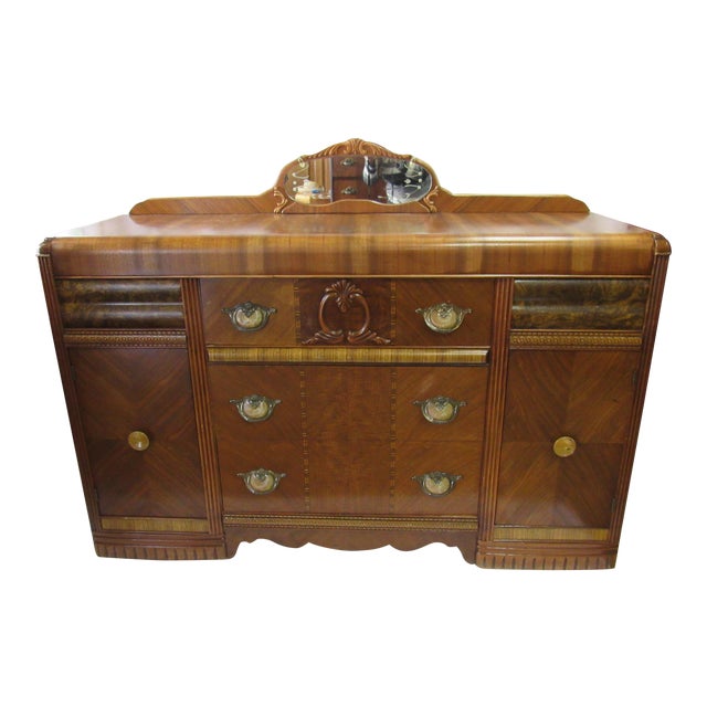 1920s Art Deco Waterfall Buffet or Sideboard Chairish