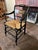 Pair of Vintage L. Hitchcock Late Federal Style Grain-Painted & Gilt-Stenciled "Fancy" Rush Seat Armchairs For Sale - Image 9 of 11