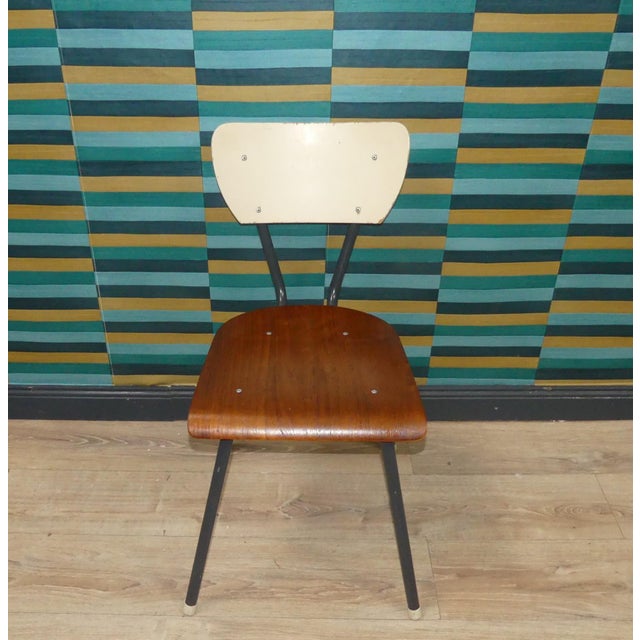 1960s Industrial Style Chair in Plywood, Netherlands, 1960s For Sale - Image 5 of 8