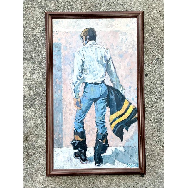 Bagley Framed Male Figure Painting For Sale In West Palm - Image 6 of 12