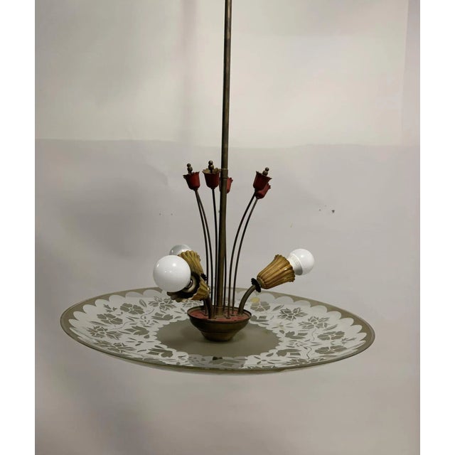 Brass Ceiling Lamp, 1950s For Sale - Image 12 of 12