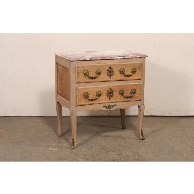 18th Century French Classical Two-Tone Marble Top Chest For Sale - Image 4 of 12