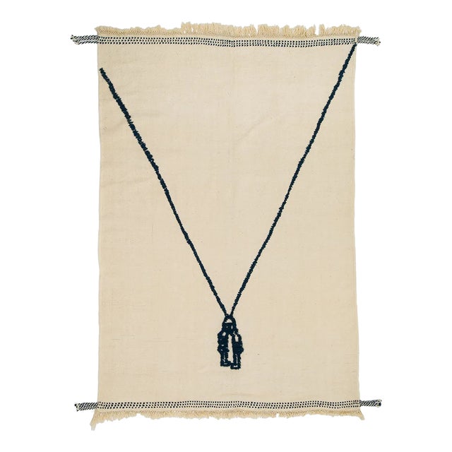 Original Handwoven Wool Rug by Azele Studio For Sale