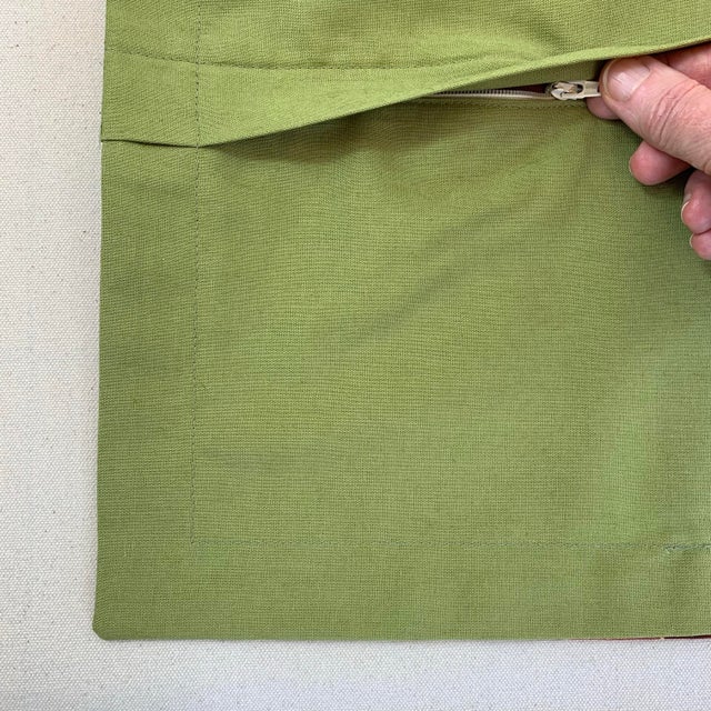 Designer Kravet Green Yellow Check Plaid Cottage Farmhouse French Country Pillow Covers- Pair For Sale - Image 4 of 6