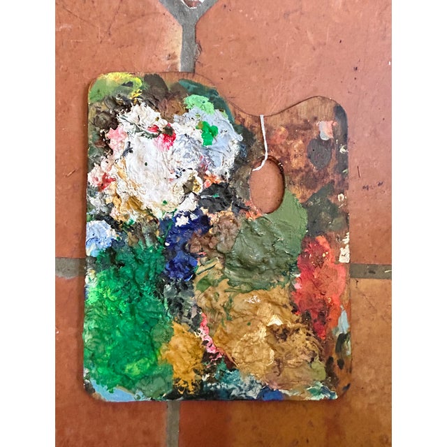 Vintage Wood Painters Palette For Sale - Image 14 of 18
