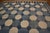 Indian 1930s Blue White Octagonal Antique Indian Cotton Dhurrie Rug 12'3" X 19' Flat Weave Cotton Carpet For Sale - Image 3 of 17