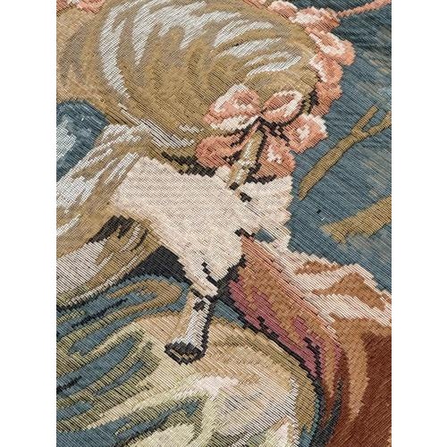 Vintage French Aubusson Style Jacquard Tapestry, 1970s For Sale - Image 17 of 18