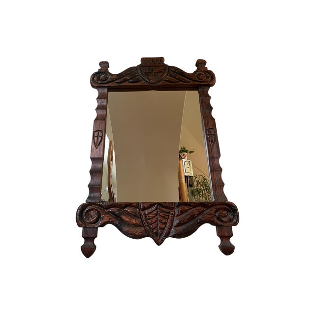 We have for your consideration a very gorgeous vintage mid century modern large witco wall mirror. Wall mirror consists of...