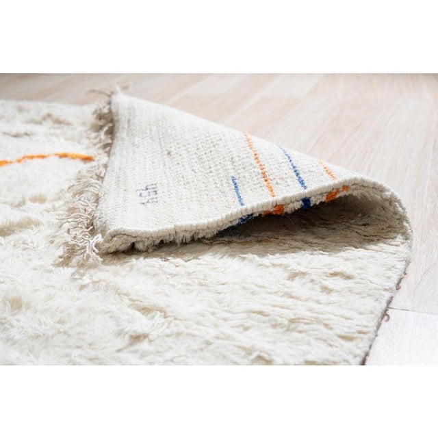 6x9 Ivory Hand-Knotted Wool Abstract Lineage Geometric Modern Carpet Rug For Sale - Image 4 of 8